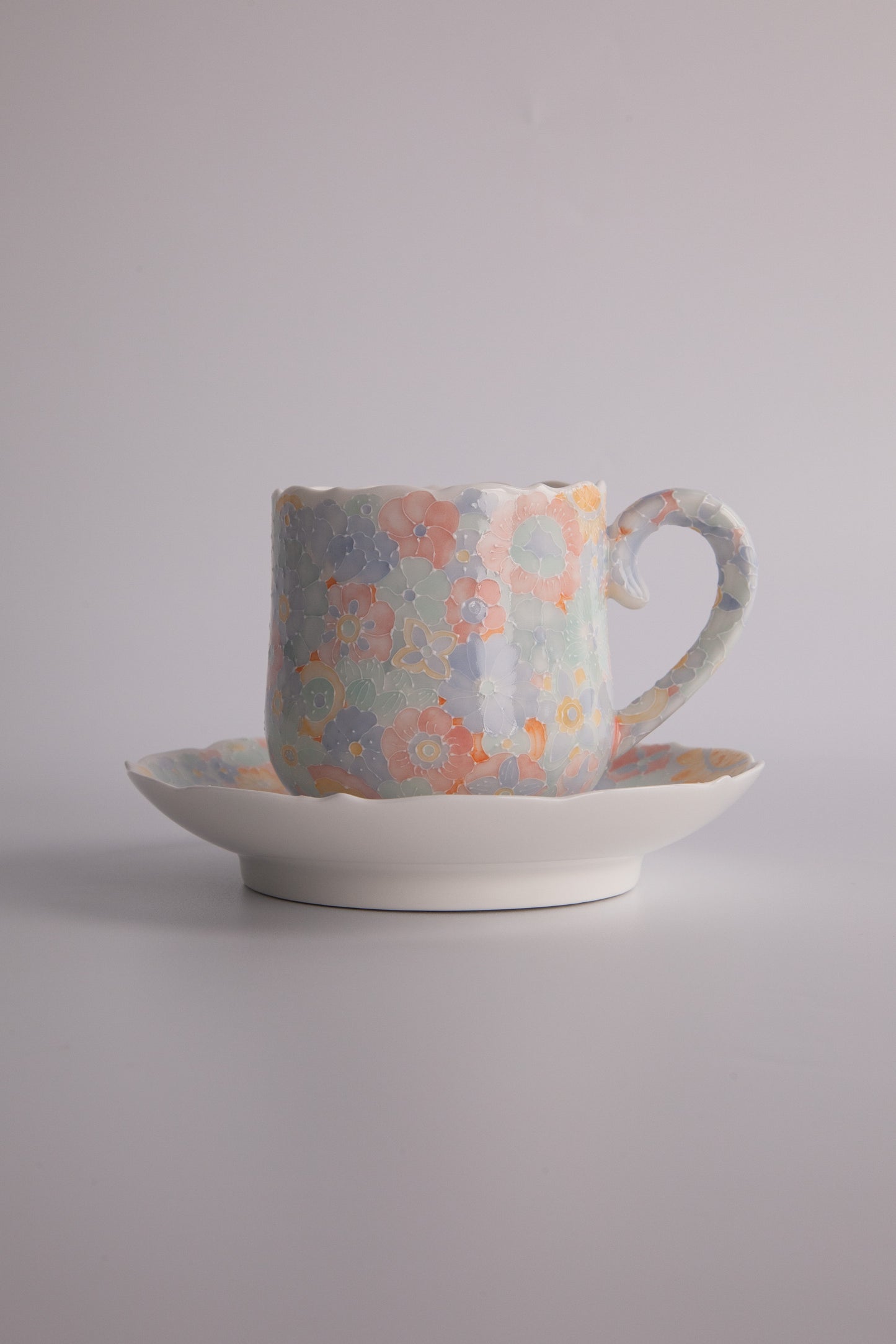 Myriad Blooms Porcelain Collection Flower Coffee Cup