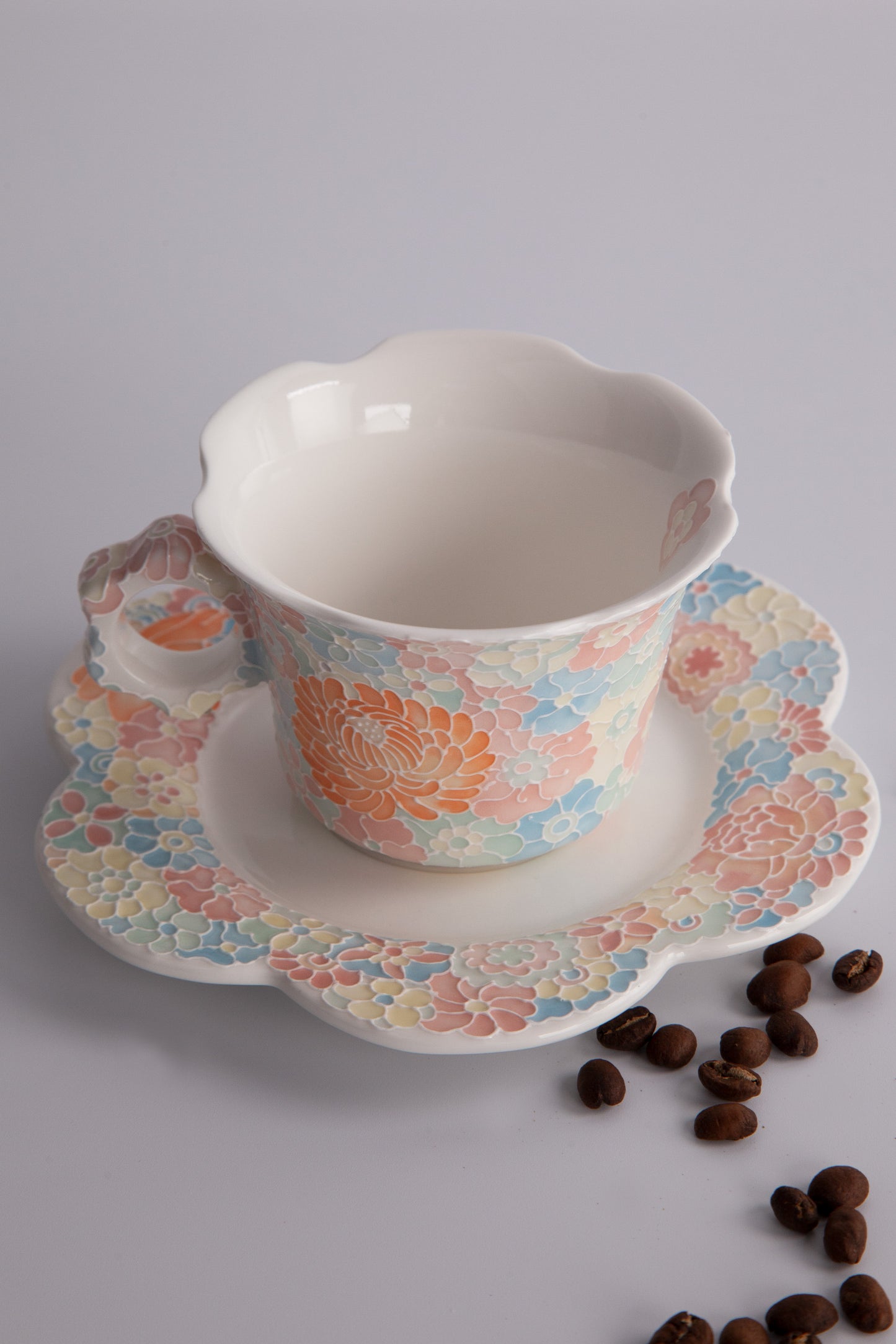 Myriad Blooms Porcelain Collection Petal Coffee Cup